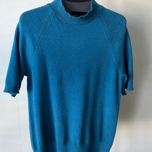 Ann Taylor Short Sleeve Mock Neck Sweater Size L